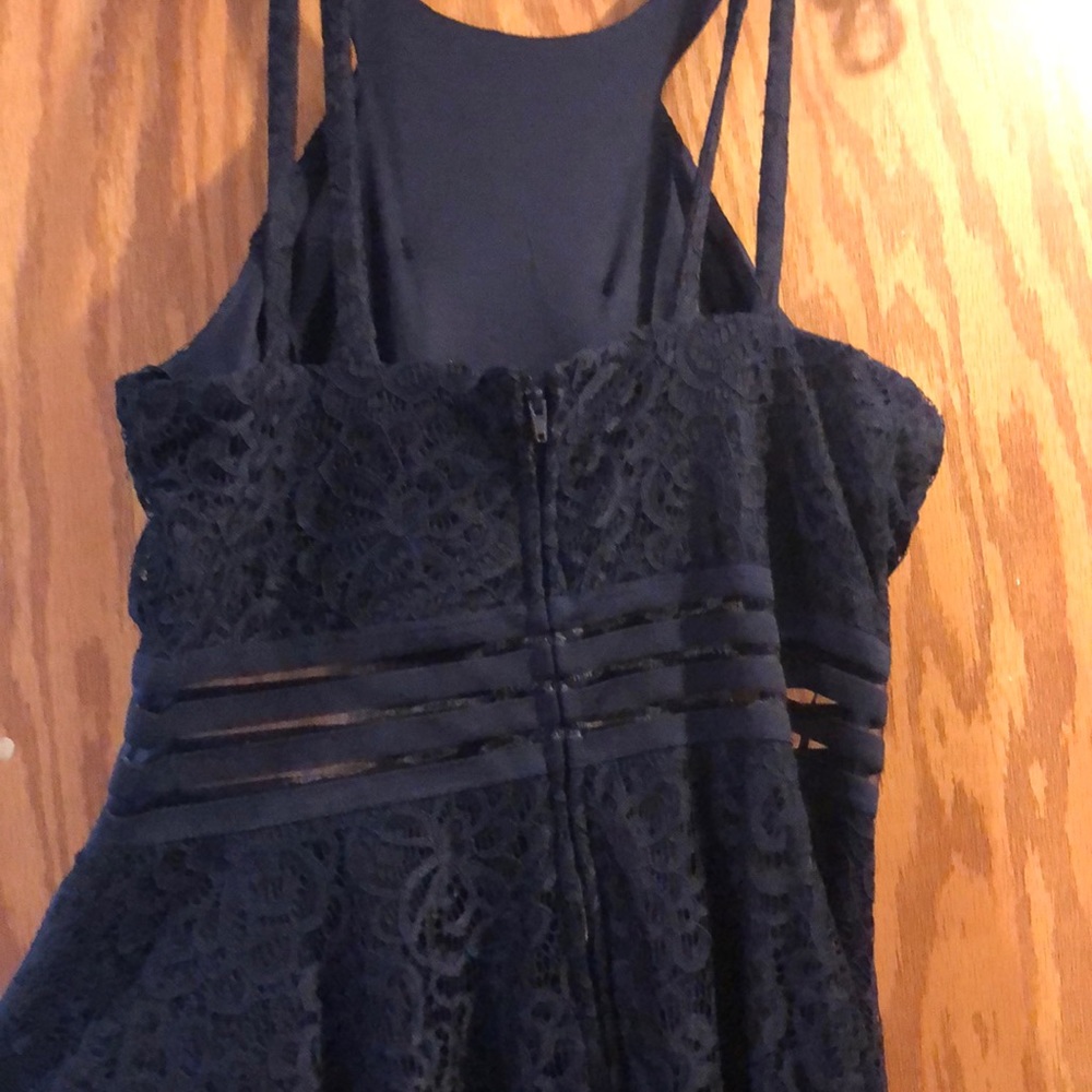 Navy Ribbed Dress - Picture 3 of 3